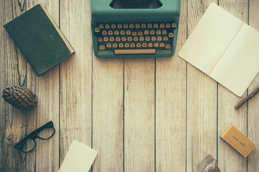 mystery writer at desk