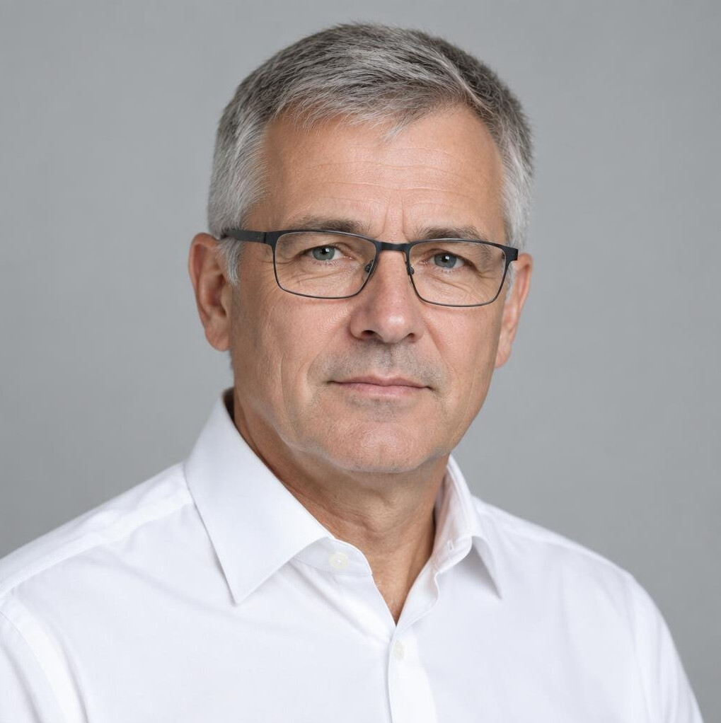 Man in his fifties wearing glasses, portrait