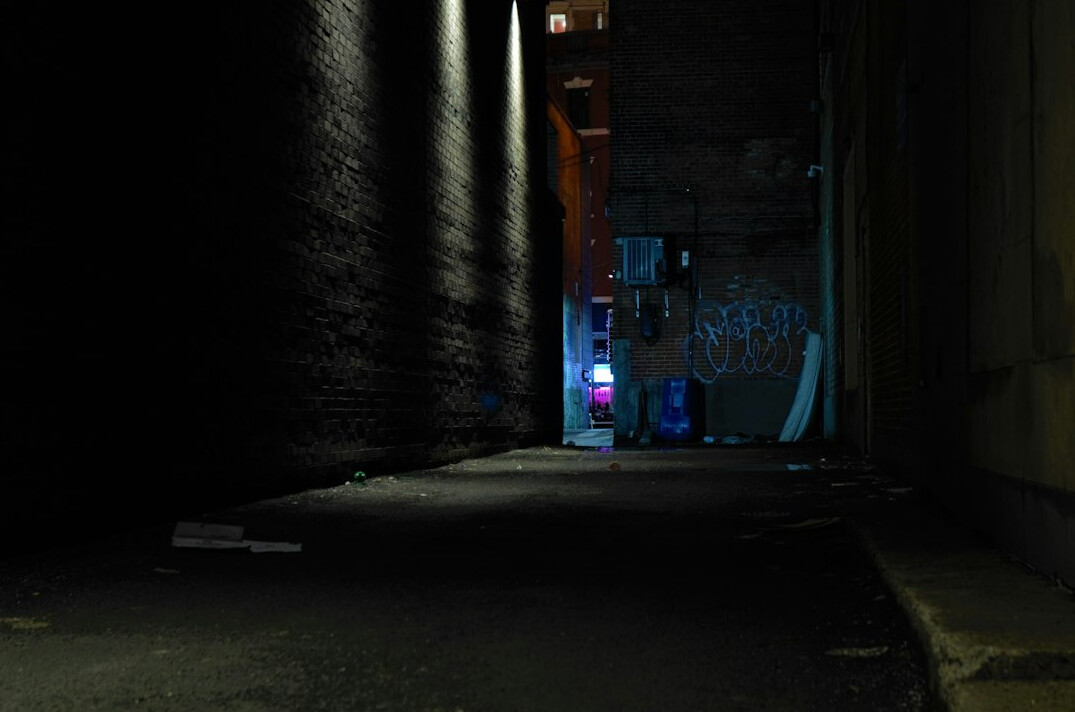 dark alley at night